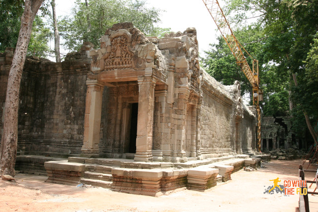 Reconstruction ongoing at Ta Prohm