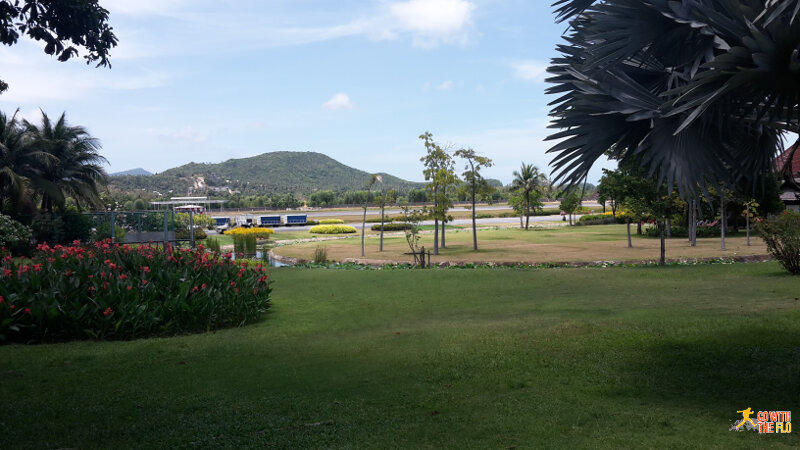 View towards the runway at Koh Samui airport