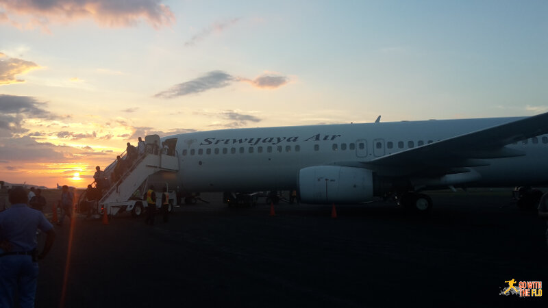 Thanks to a five hour delay, we landed just before sunset