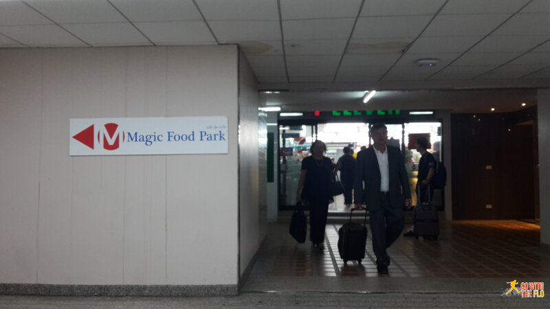 Signage for the Magic Food Park at Don Mueang Airport