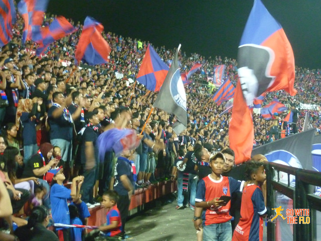 Celebrating the 3-1 victory over Kelantan F.C.