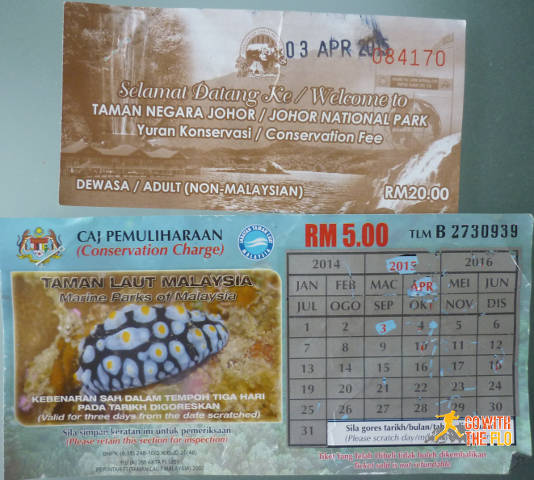 The 20 MYR Conservation  Fee and 5 MYR Conservation Charge