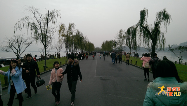 One of the various causeways, the longest being around 3km long