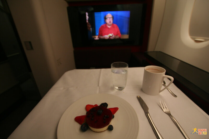 Malaysia Airlines A380 First Class - dessert