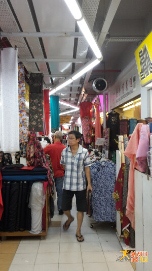 Fabric shops at People's Park