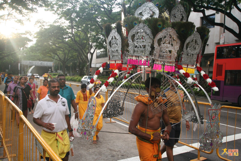 Thaipusam procession Singapore 2016