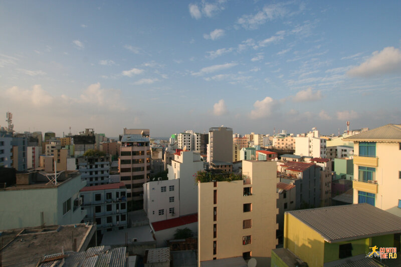 View from our hotel - Malé is one crowded city