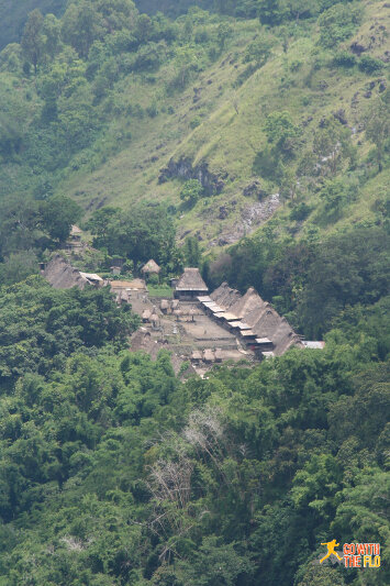 View of Bena village from our hotel