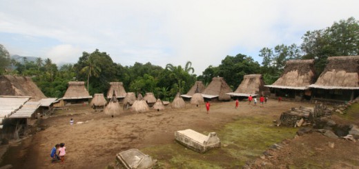 Kids playing football at the neighboring Luba village