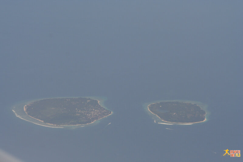 The Gili Islands off Lombok seen enroute to Flores