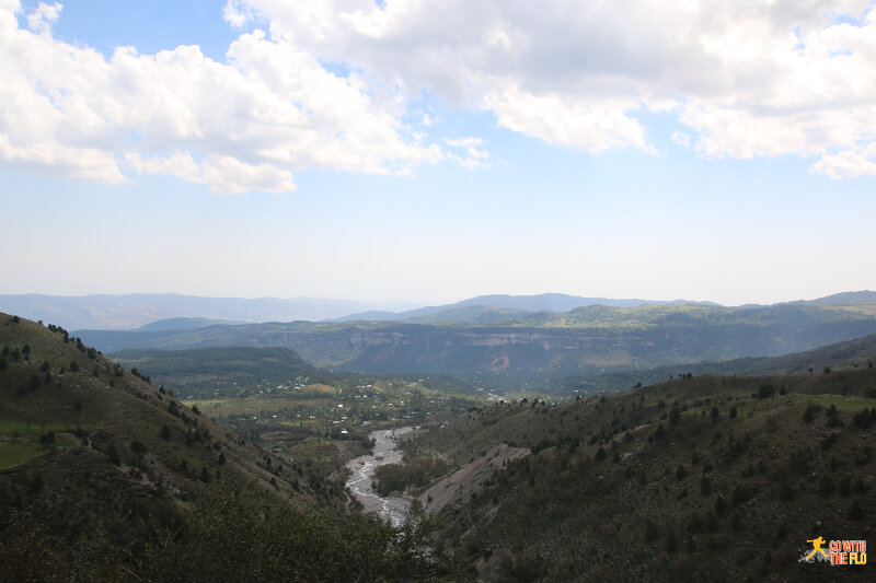 View down the valley from the big waterfall