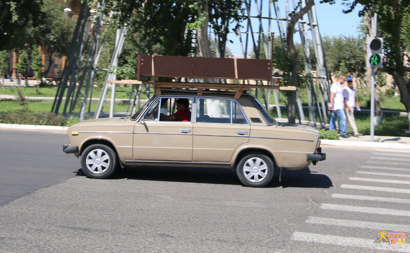 Soviet-era Ladas. Preferably with a fridge, sofa or wardrobe loaded on top.