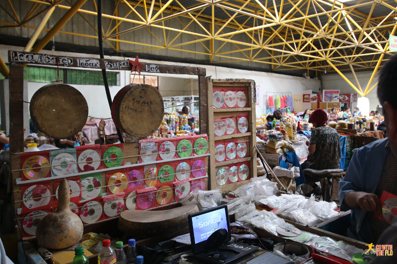 Music stall at the Khorog bazaar