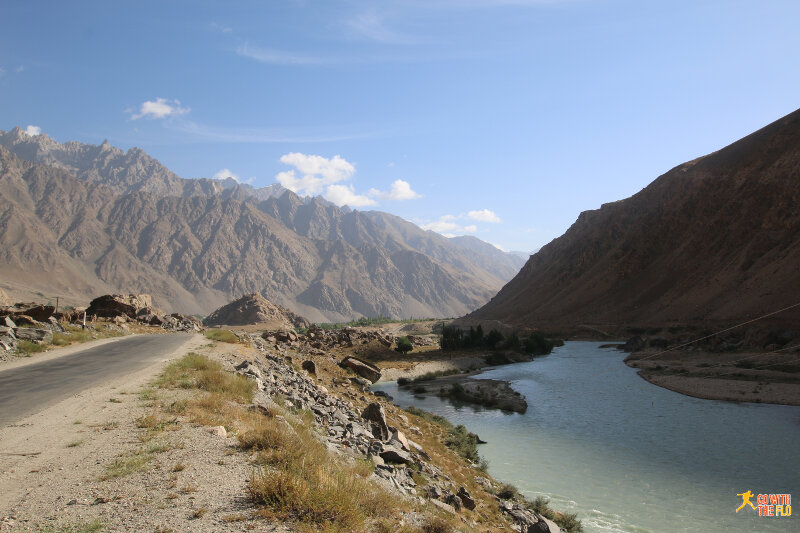 Early morning Khorog-Murghab on the M41 Pamir Highway