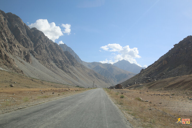 Early morning Khorog-Murghab on the M41 Pamir Highway