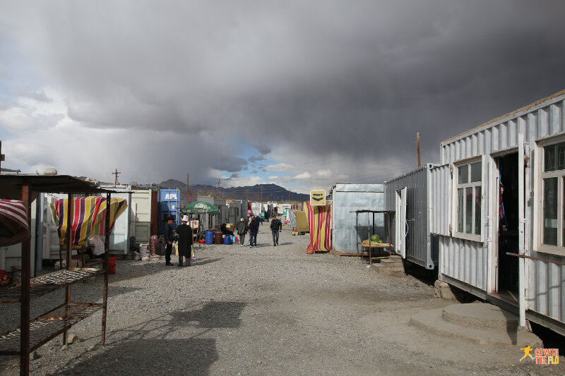 The bazaar in Murghab, made up of old containers
