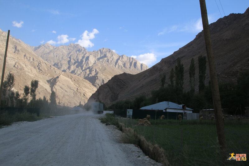 Early morning Khorog-Murghab on the M41 Pamir Highway