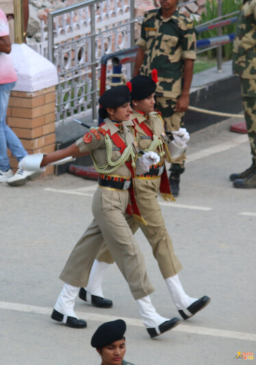 Starting with female soldiers from India...