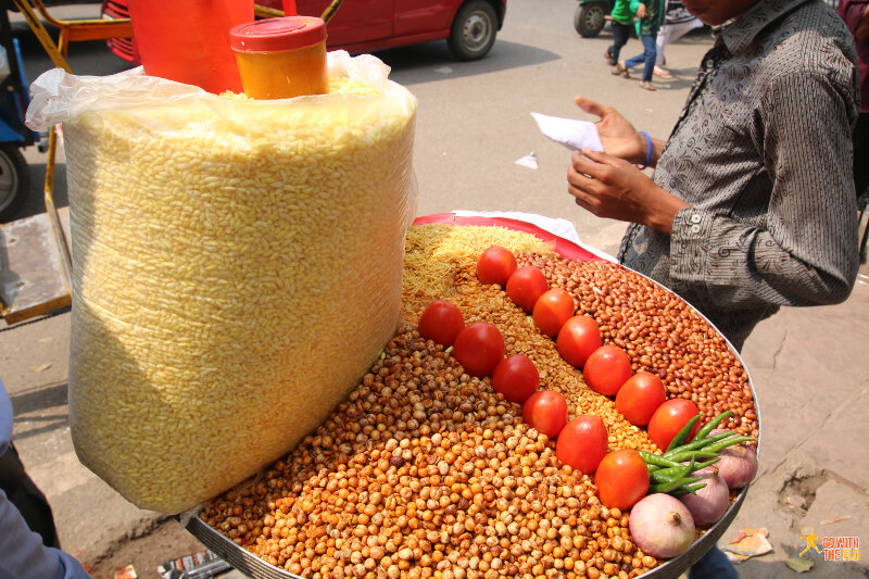 Street snacks outside the Red Fort