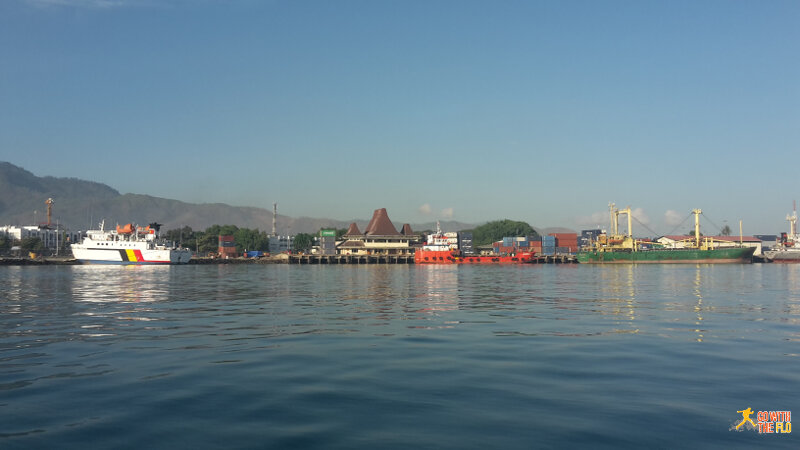Dili port in the morning before leaving for Atauro