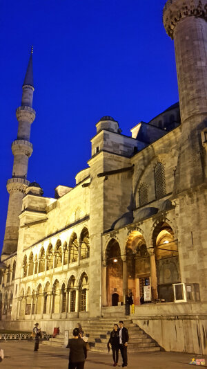 Blue Mosque at night