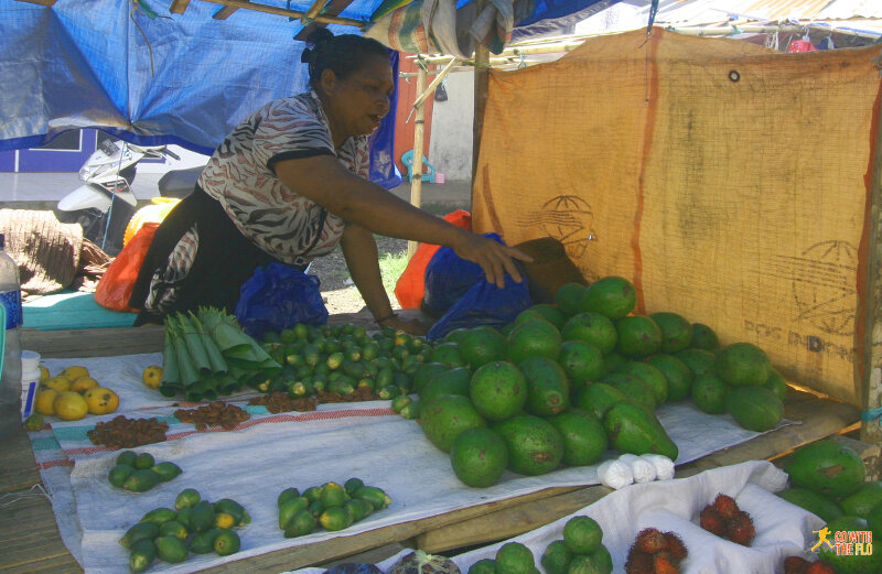 Indonesian avocado at the market in Bajawa, Flores