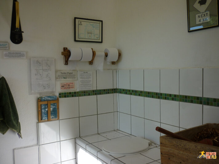 Even though an "eco-hostel" with an "eco-toilet", the bathrooms at the Black Sheep Inn in rural Ecuador are still amongst the cleanest and "un-smelliest" I can remember