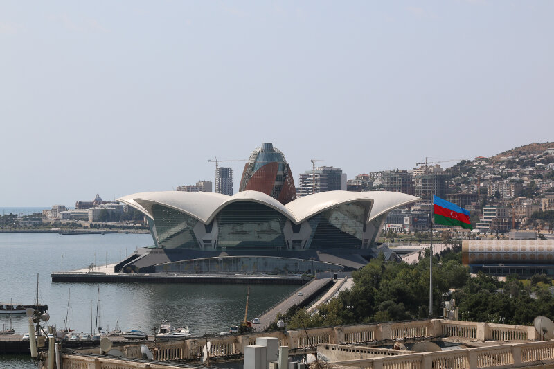 Caspian Waterfront Mall seen from the Maiden Tower