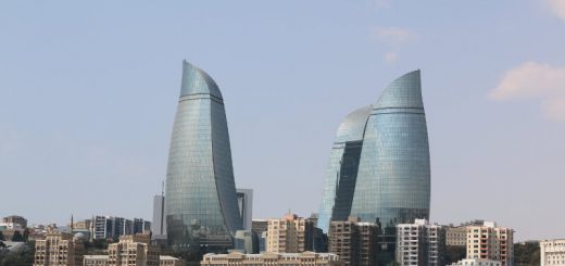 Flame Towers seen from the Maiden Tower