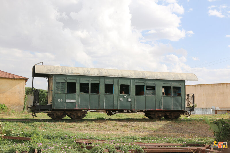 Railway carriage at the train station